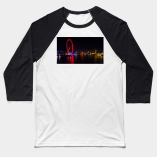 River Thames View at Night Baseball T-Shirt